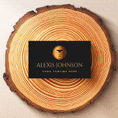 Gold Cocktail Drink Logo Glass Event Bartender Visitekaartje