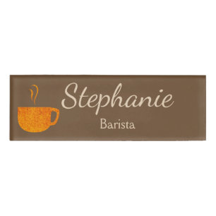 Gold Coffee Cup Naambadge