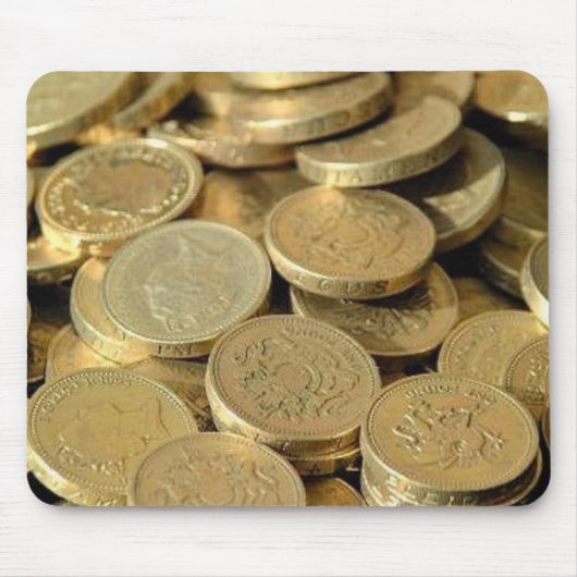 Gold Coins Mousepad Muismat (Voorkant)