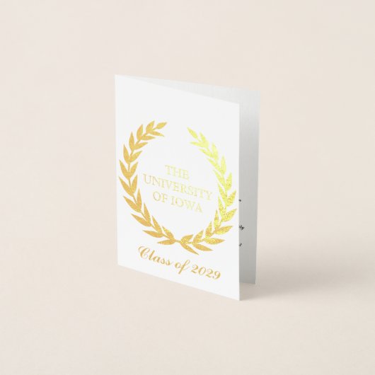 Gold College Graduation Aankondiging Uitnodiging (Voorkant)