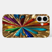 Gold & Color Burst - iPhone 16 Hoesjes (Achterkant (horizontaal))