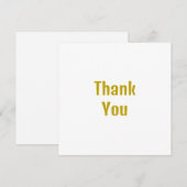 Gold Color Calligraphy Professionele naam Bedankkaart (Voorkant / Achterkant)