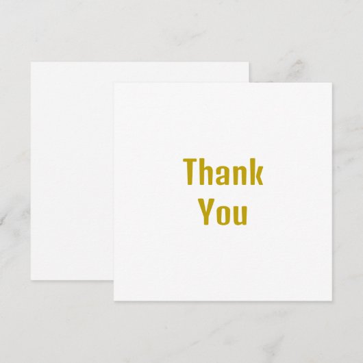 Gold Color Calligraphy Professionele naam Bedankkaart (Voorkant / Achterkant)