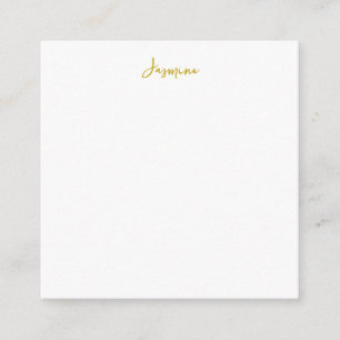 Gold Color Calligraphy Professionele naam Informatiekaartje