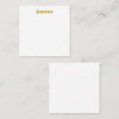 Gold Color Calligraphy Professionele naam Notitiekaartje (Voorkant / Achterkant)