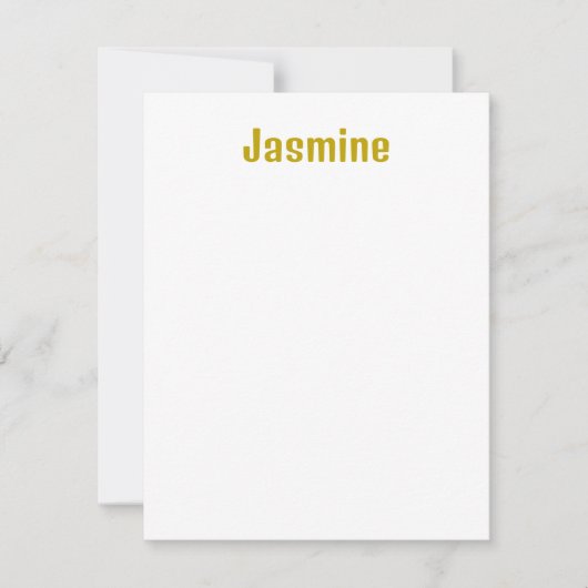 Gold Color Calligraphy Professionele naam RSVP Kaartje (Voorkant)