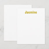 Gold Color Calligraphy Professionele naam RSVP Kaartje (Voorkant / Achterkant)