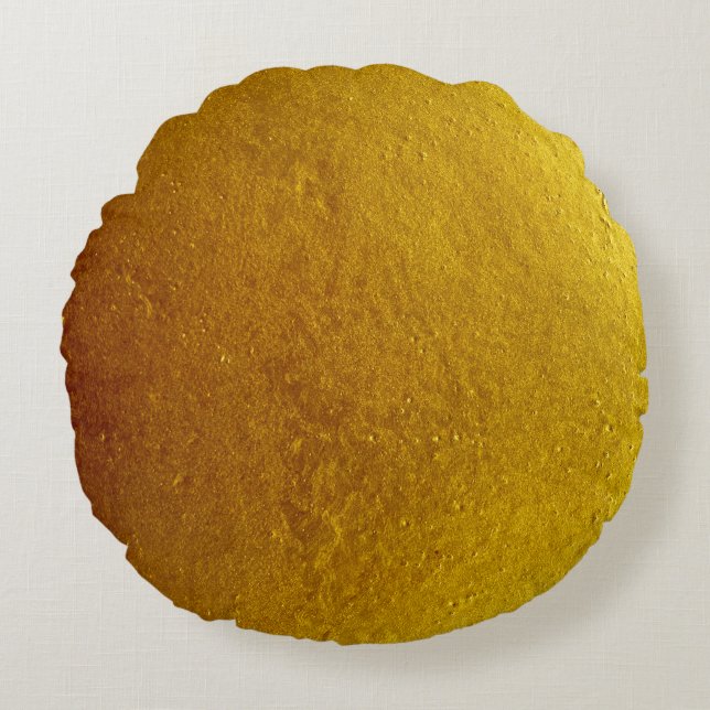 Gold color cement wall texture background abstract rond kussen (Voorkant)