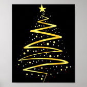 Gold Color Christmas Tree Design Poster (Voorkant)