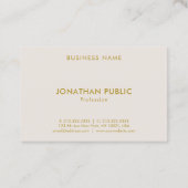Gold Color Font Elegant Professional Sjabloon Visitekaartje (Achterkant)