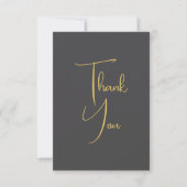 Gold Color Handwriting Professional Custom Bedankkaart (Voorkant)