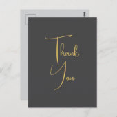 Gold Color Handwriting Professional Custom Briefkaart (Voorkant / Achterkant)