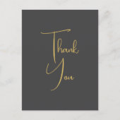 Gold Color Handwriting Professional Custom Briefkaart (Voorkant)