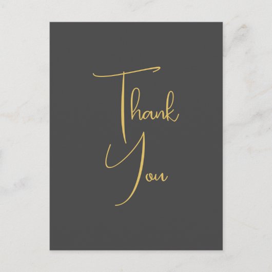 Gold Color Handwriting Professional Custom Briefkaart (Voorkant)