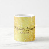 Gold Color Minimalist Modern Script Calligraphy Koffiemok (Center)