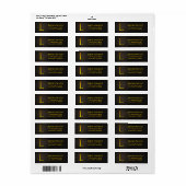 Gold Color Monogram L Retouradreslabels Etiket (Full Sheet)