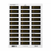 Gold Color Monogram P Return Address Labels (Full Sheet)