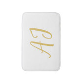 Gold Color Monogram Professional Classical Initial Badmat (Voorkant Verticaal)