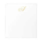 Gold Color Monogram Professional Classical Initial Notitieblok (Voorkant)