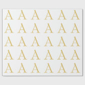 Gold Color Monogram Professional Custom Cadeaupapier (Vlak)