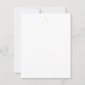 Gold Color Monogram Professional Custom RSVP Kaartje (Voorkant)