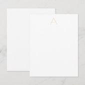 Gold Color Monogram Professional Custom RSVP Kaartje (Voorkant / Achterkant)