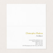Gold Color Name Minimalist Simple Plain Visitekaartje (Buitenkant ongevouwen)