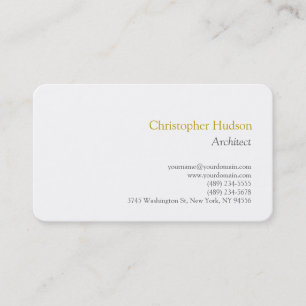 Gold Color Name Minimalist Simple Plain Visitekaartje