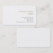 Gold Color Name Minimalist Simple Plain Visitekaartje (Voorkant / Achterkant)