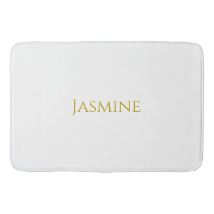 Gold Color Plain Minimalist Professionele naam Badmat