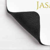 Gold Color Plain Minimalist Professionele naam Muismat (Hoek)