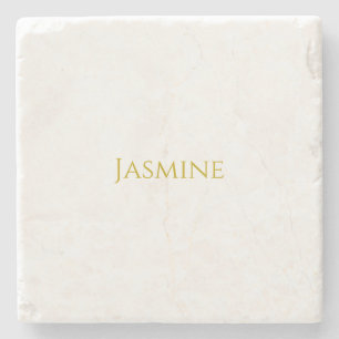 Gold Color Plain Minimalist Professionele naam Stenen Onderzetter