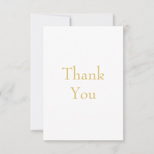 Gold Color Professional Custom Bedankkaart (Voorkant)