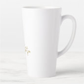 Gold Color Professionele Kalligrafie Minimalist Latte Mok (Rechts)