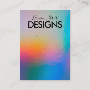 Gold Color Shift Holographic Earning Display Card Visitekaartje