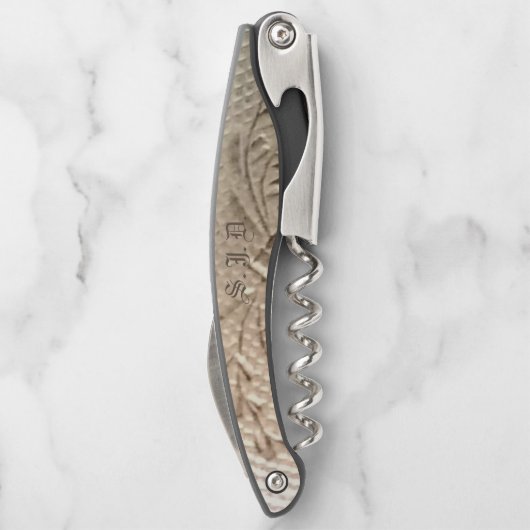 Gold Colored Monogrammen Kurkentrekker (Achterkant)