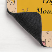 Gold Colored Muismat met komische honden (Hoek)