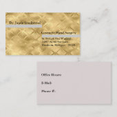 Gold Colored Visitekaartje voor Doctor (Voorkant / Achterkant)