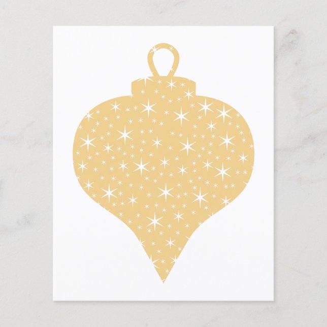 Gold Colour KerstBauble-ontwerp. (Voorkant)