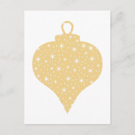 Gold Colour KerstBauble-ontwerp. Feestdagenkaart