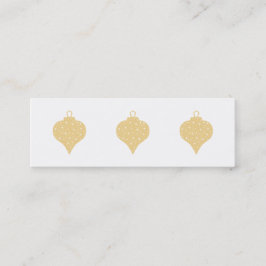 Gold Colour KerstBauble-ontwerp. Mini Visitekaartje