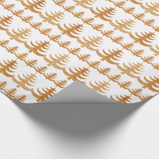 Gold Colour Moderne kerstboom - Waterverf Cadeaupapier (Hoek)