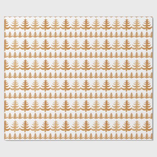 Gold Colour Moderne kerstboom - Waterverf Cadeaupapier (Vlak)