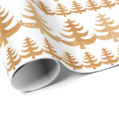 Gold Colour Moderne kerstboom - Waterverf Cadeaupapier (Rol Hoek)