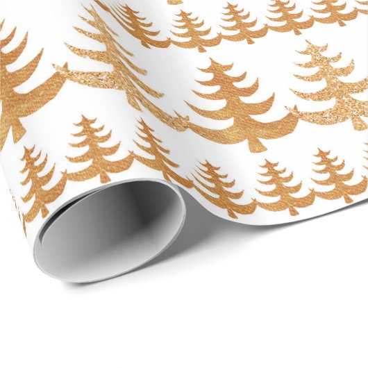 Gold Colour Moderne kerstboom - Waterverf Cadeaupapier (Rol Hoek)