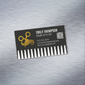 Gold Comb | Hair Stylist | QR Code Magnetisch Visitekaartje (Voorbeeld)