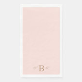 Gold Combo Font Monogram Blush Weddenschap Servet