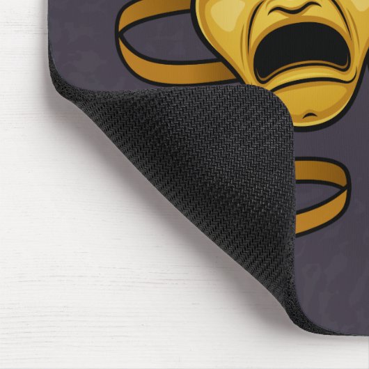 Gold Comedy en tragedie theatermaskers Muismat (Hoek)