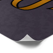 Gold Comedy en tragedie theatermaskers Poster (Hoek)