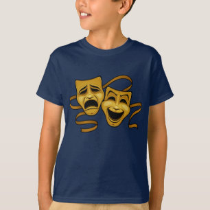 Gold Comedy en tragedie theatermaskers T-shirt